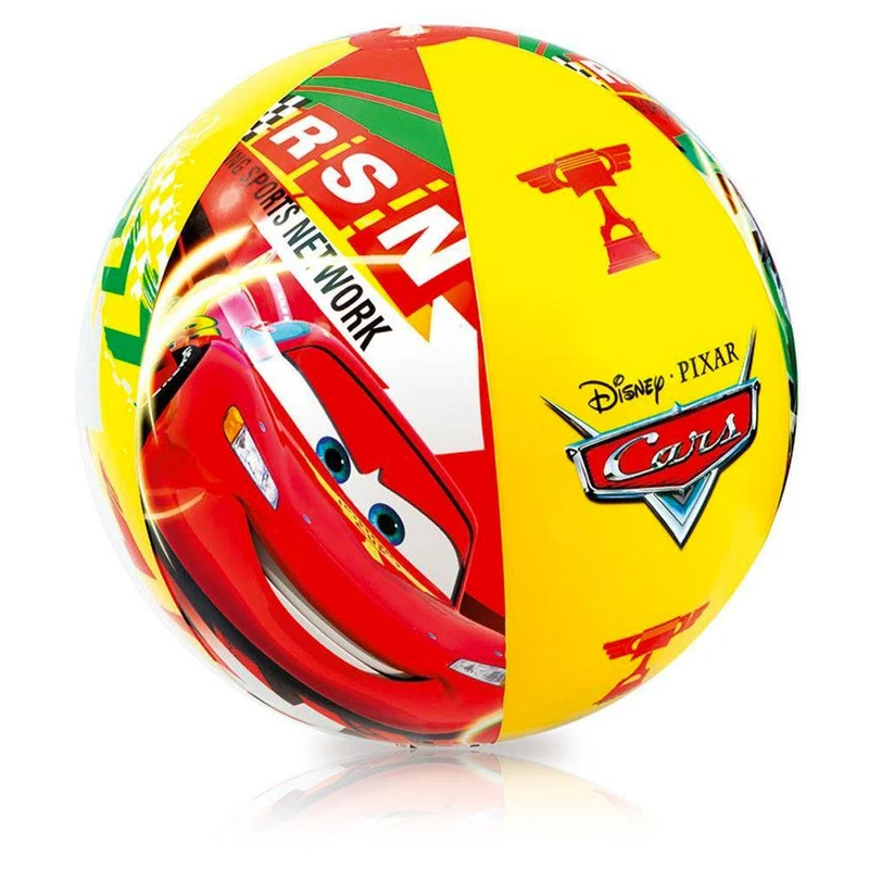 Palla Pallone Gonfiabile da Mare Spiaggia Piscina Ø61 cm Cars Intex