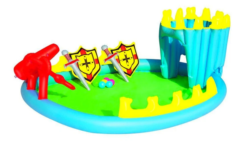 Piscina Gonfiabile per Bambini 186x150x68 cm in Vinile Bestway Fortezza 52169