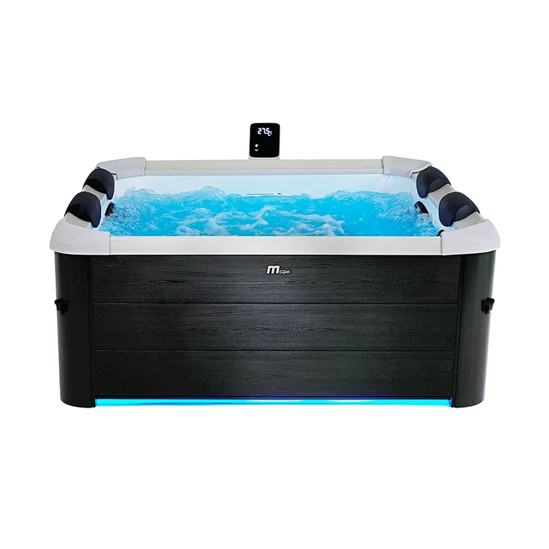 Vasca Idromassaggio da Esterno Spa Smontabile 180x180x65 cm 6 Persone Oslo Plus Pannello OLED