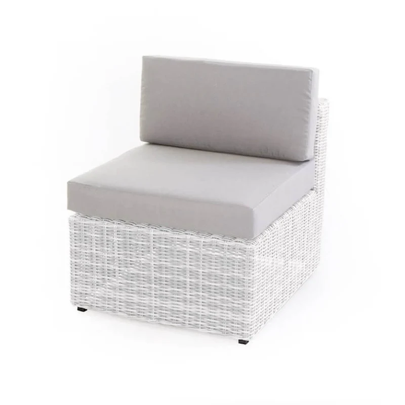 Poltrona Centrale da Giardino in Polyrattan Bianco Bertozzi Diletta