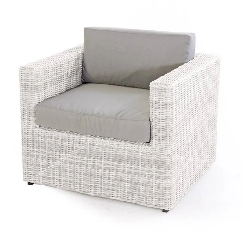 Poltrona da Giardino in Polyrattan Bianco Bertozzi Diletta