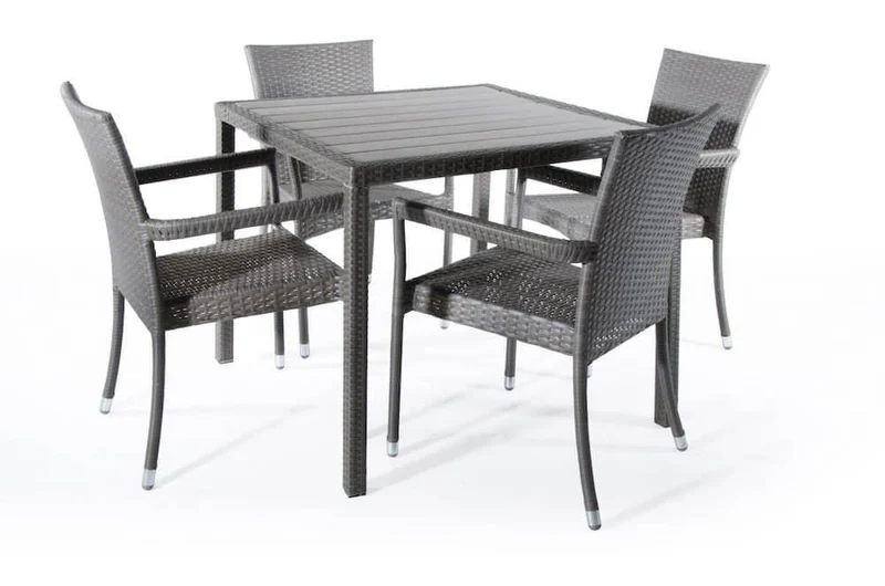 Tavolo da Giardino in Polyrattan e Polywood Bertozzi Lampedusa