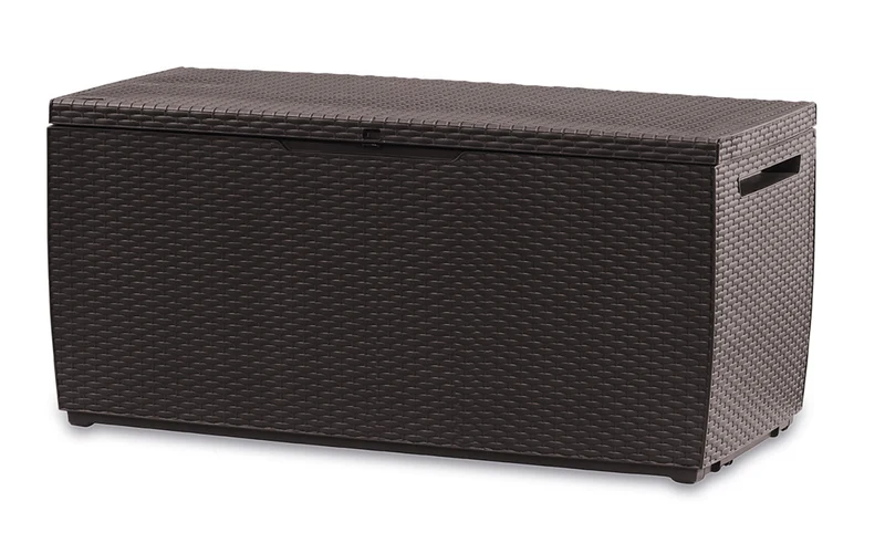 Baule da Esterno Keter Capri 123x53,5x57 cm in Resina Effetto Rattan Marrone