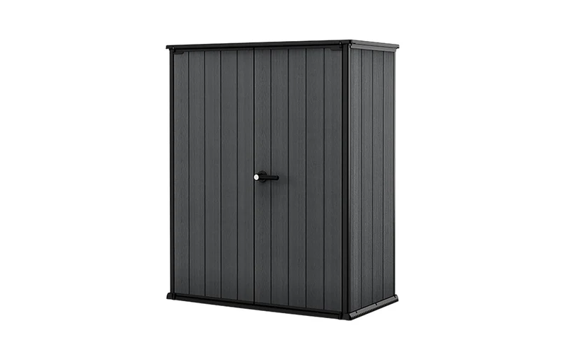Armadio da Esterno Keter Cortina Alto 140x73,6x170,4 cm in Evothech+ Grigio