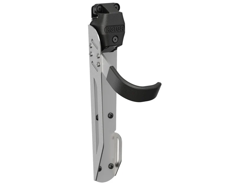 Porta Bicicletta Keter Gancio Universale Capacità 35 kg in Acciaio Grigio e Nero