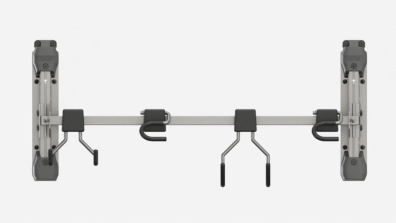 Appendi Attrezzi 74x15x30 cm Keter con 4 Ganci Capacità Totale 36 kg in Acciaio Grigio e Nero