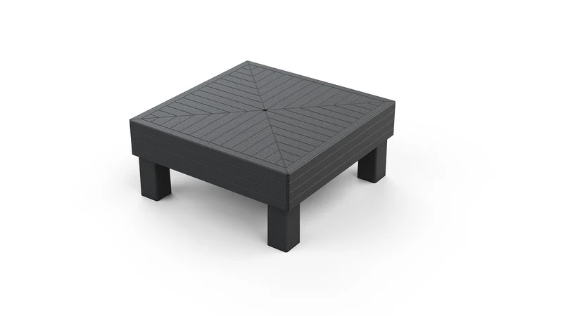 Tavolino Keter Elements 65x65x29 cm Effetto Legno Grafite
